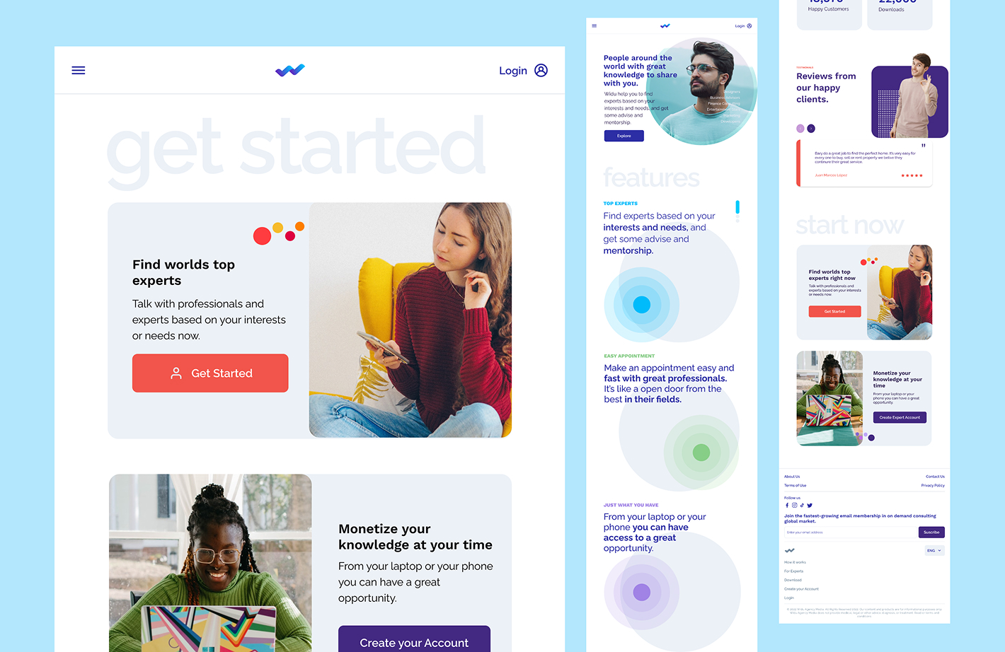 Widu Expert - Landing Page and Responsive Mobile
